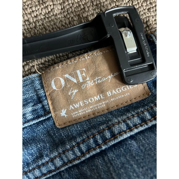 One Teaspoon Awesome Baggies Low Waist Medium Rise Relaxed Fit Rolled Cuff 24 - Picture 5 of 7